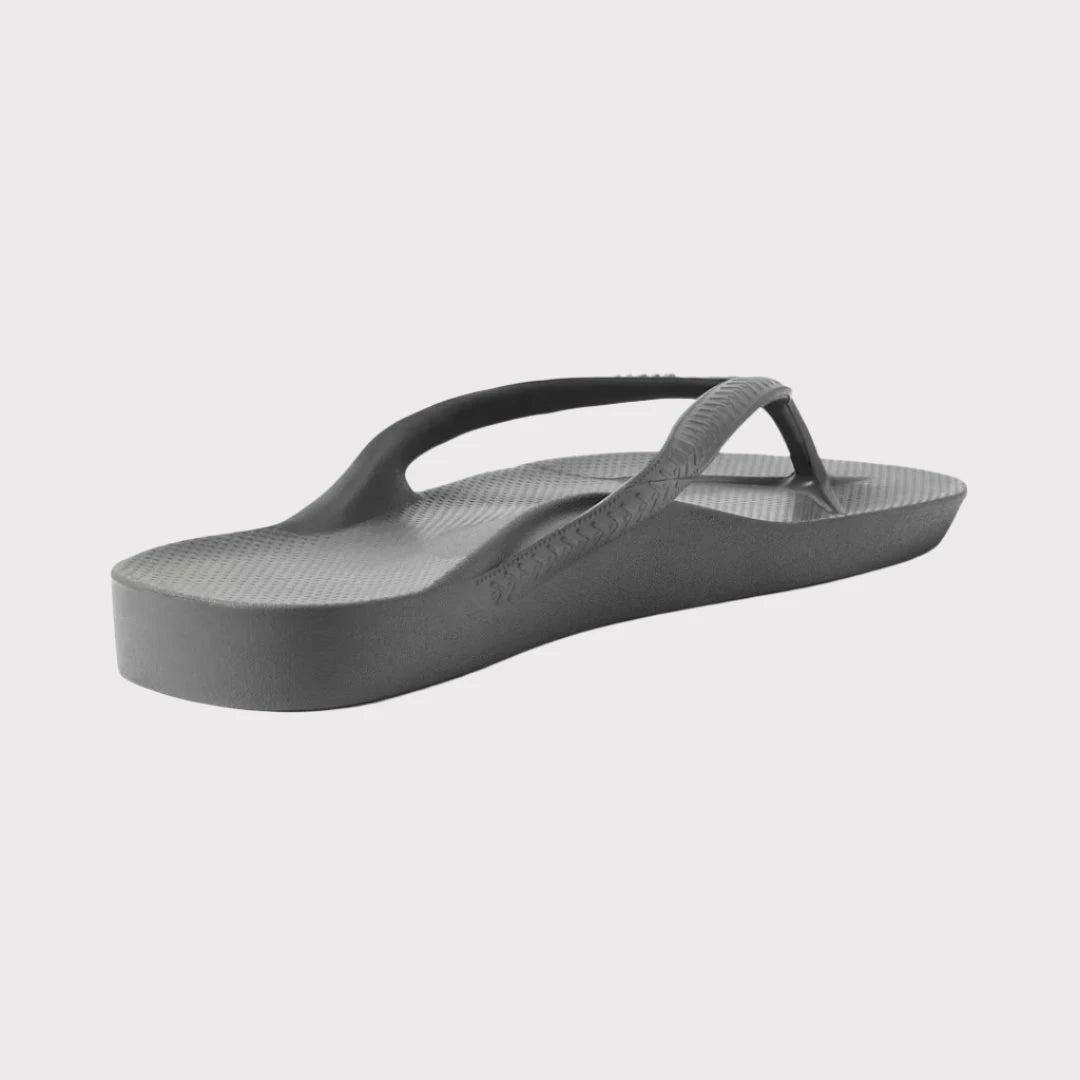 ARCHIES Arch Support Thongs - Charcoal