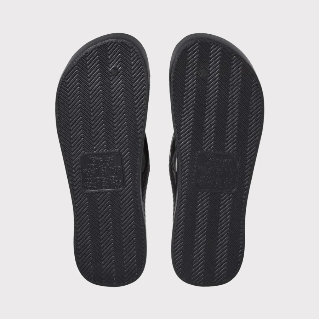 ARCHIES Junior Arch Support Thongs - Black