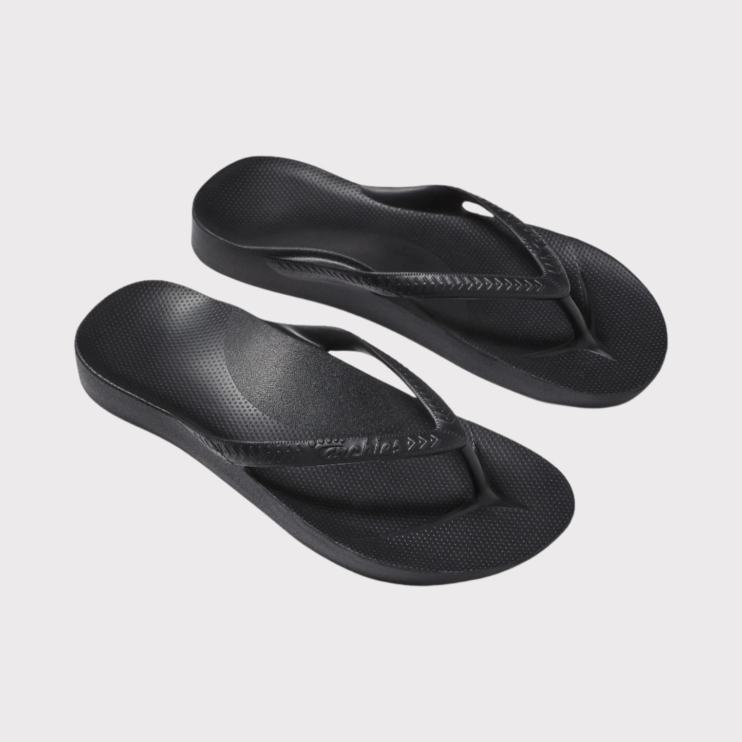 ARCHIES Junior Arch Support Thongs - Black
