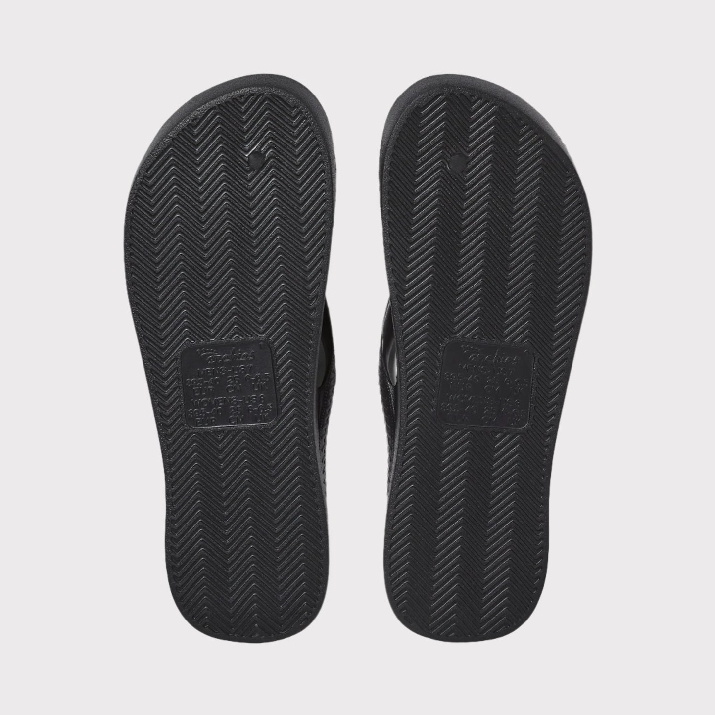 ARCHIES Junior Arch Support Thongs - Black