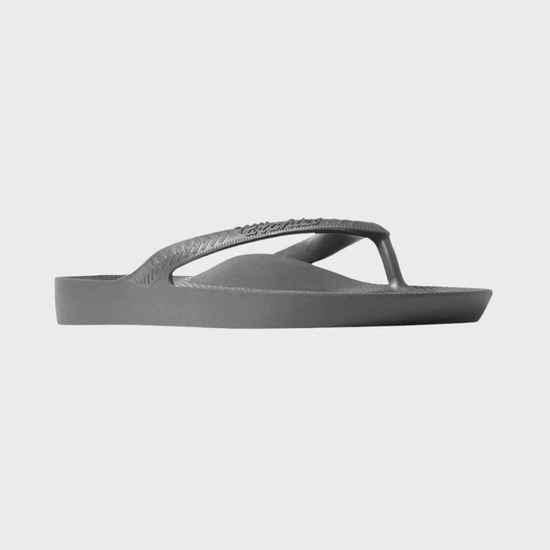 ARCHIES Arch Support Thongs - Charcoal