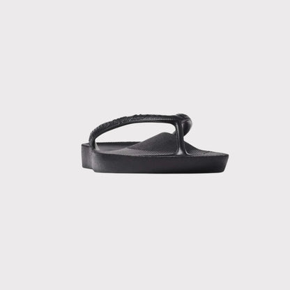 ARCHIES Junior Arch Support Thongs - Black