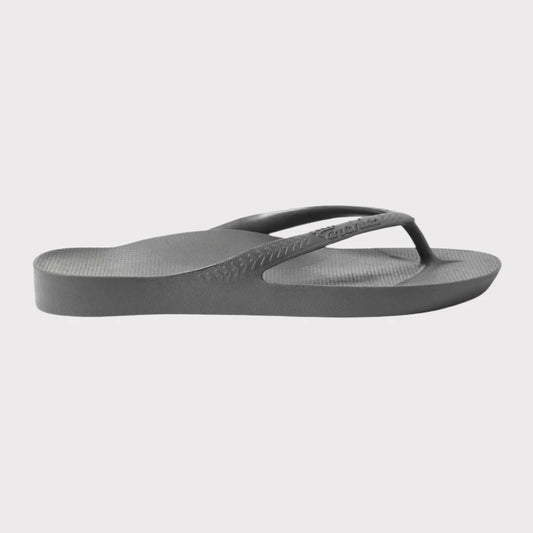 ARCHIES Arch Support Thongs - Charcoal