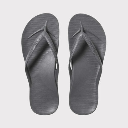 ARCHIES Arch Support Thongs - Charcoal