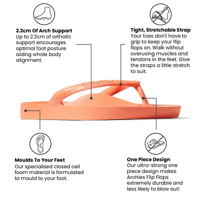 ARCHIES Arch Support Thongs - Peach